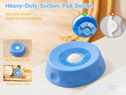 2 in 1 Dog Slow Feeder Bowl for Liquid Treat, No Spill Enrichment Dog Bowl, Cat Bowl, Anxiety Relief Bowl, Food Grade Silicone, Oral Hygiene& Tongue Cleaning,Anti Slip Pet Bowl, Dog Enrichment Toy