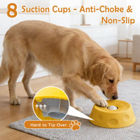 Pawpace Multi Purpose Dog Bowl,Dog Liquid Slow Feeder,Lick Bowl with Ball ,Oral Hygiene & Tongue Cleaning,8 Suction Cups,No Mess Liquid Treat Enrichment Bowl for Dogs