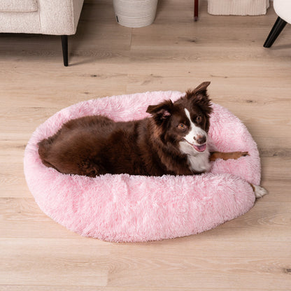 Fluffy Calming Donut Pet Bed