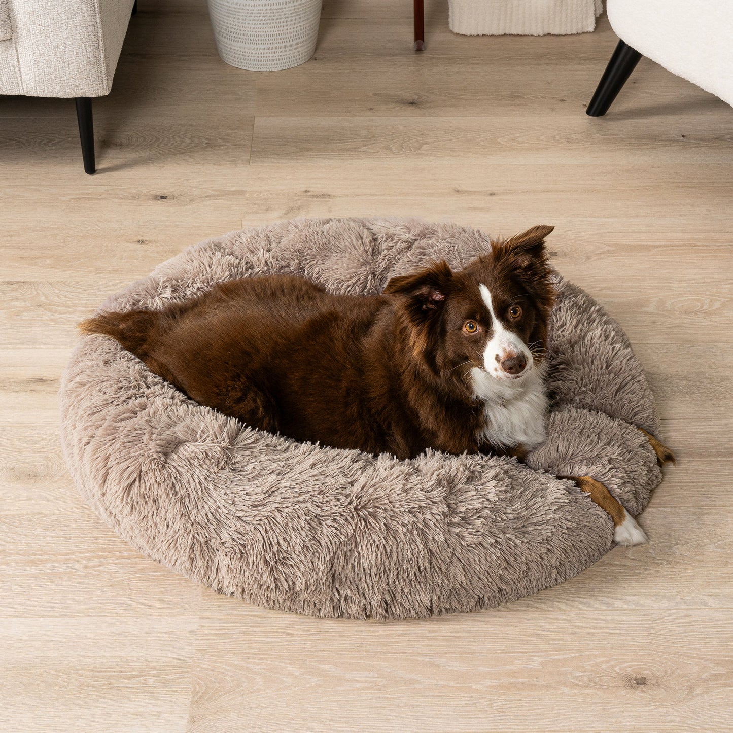 Fluffy Calming Donut Pet Bed